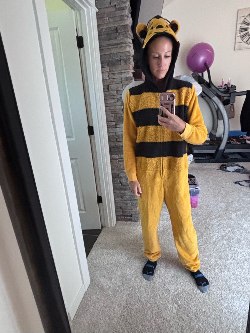 Unisex Winnie the Pooh hooded onesie
